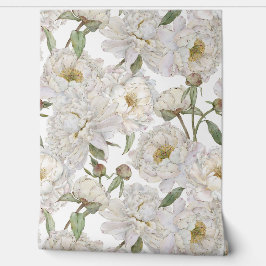 Romantische und elegante Wasserfarben Blumengestel Tapete