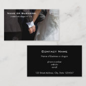 Romantische und elegante Wedding Couple Holding Ha Visitenkarte (Vorne/Hinten)