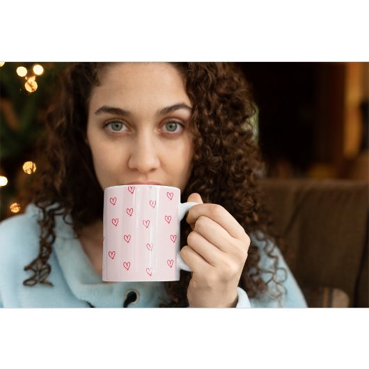 Romantische und minimalistische Niedliche rosa Her Kaffeetasse