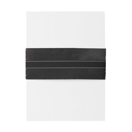 Romantische und moody-rosa Bouquet-Einladung Belly Einladungsbanderole (Rückseitenbeispiel)