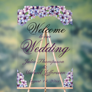 Romantische und poetische Pasta Lilac Wasserfarbe Acrylschild