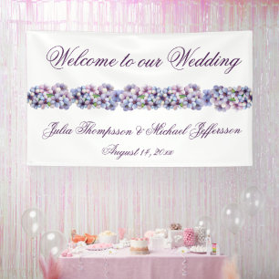 Romantische und poetische Pasta Lilac Wasserfarbe Banner