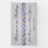 Romantische und poetische Pasta Lilac Wasserfarbe Banner (Vertikal)