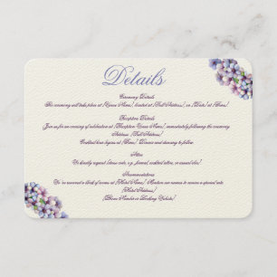 Romantische und poetische Pasta Lilac Wasserfarbe Begleitkarte