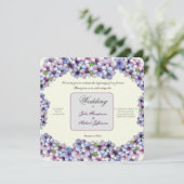 Romantische und poetische Pasta Lilac Wasserfarbe Einladung (Stehend Vorderseite)