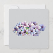 Romantische und poetische Pasta Lilac Wasserfarbe Einladung (Rückseite)