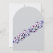 Romantische und poetische Pasta Lilac Wasserfarbe Einladung (Rückseite)