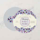 Romantische und poetische Pasta Lilac Wasserfarbe Einladung (Vorne/Hinten)