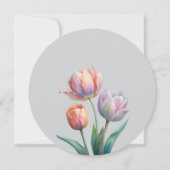 Romantische und poetische Pasta Tulips Wasserfarbe Einladung (Rückseite)