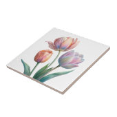 Romantische und poetische Pasta Tulips Wasserfarbe Fliese (Seite)