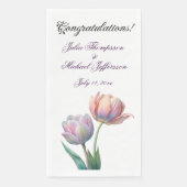 Romantische und poetische Pasta Tulips Wasserfarbe Serviette (Vorderseite)