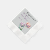 Romantische und poetische Pasta Tulips Wasserfarbe Serviette (Ecke)