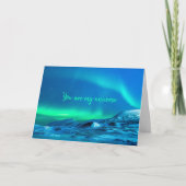 Romantische und schöne Nordlichter Karte (Vorderseite)