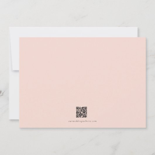 Romantische und süße Navy Blush Floral Save the Da Einladung (Rückseite)