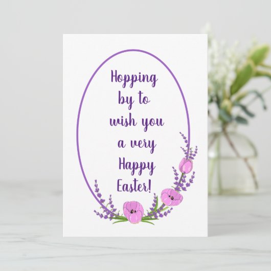 Romantische Urlaubskränke Tulip Blume Ostern (Stehend Vorderseite)