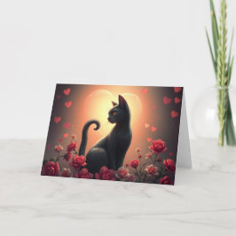 Romantische Valentine Cat Card Dankeskarte