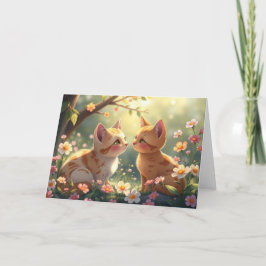 Romantische Valentine Cat Card Dankeskarte