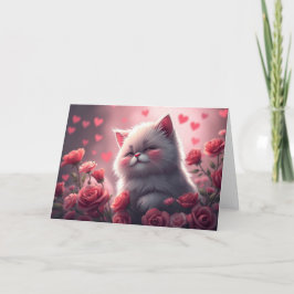 Romantische Valentine Cat Card Dankeskarte