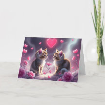 Romantische Valentine Cat Card