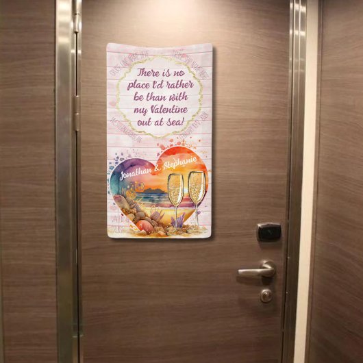 Romantische Valentine Cruise Door Marker Banner
