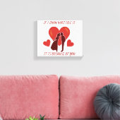 Romantische Valentine-Wrapped Canvas Leinwanddruck (Insitu (Wohnzimmer))