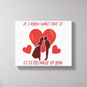 Romantische Valentine-Wrapped Canvas Leinwanddruck