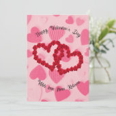 Romantische Valentinerkarte und Rose Einladung (Stehend Vorderseite)