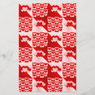 Romantische Valentinische Liebe Herz Rotes Herz Briefpapier