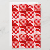 Romantische Valentinische Liebe Herz Rotes Herz Briefpapier (Vorne/Hinten)