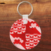 Romantische Valentinische Liebe Herz Rotes Herz Schlüsselanhänger (Vorderseite)