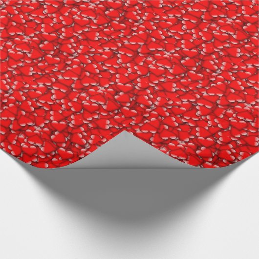Romantische Valentinische Liebe Rot hören Geschenkpapier (Ecke)