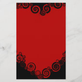 Romantische Valentinische Liebe Rotes Herz Briefpapier (Vorderseite)