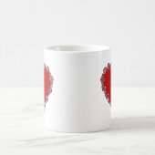 Romantische Valentinische Liebe Rotes Herz Kaffeetasse (Mittel)