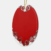 Romantische Valentinische Liebe Rotes Herz Keramik Ornament (Links)