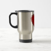 Romantische Valentinische Liebe Rotes Herz Reisebecher (Links)