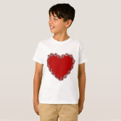 Romantische Valentinische Liebe Rotes Herz T-Shirt (Vorne ganz)