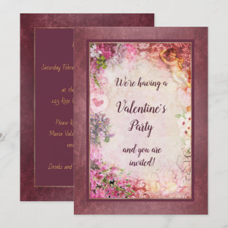 Romantische Valentinische Party Einladung