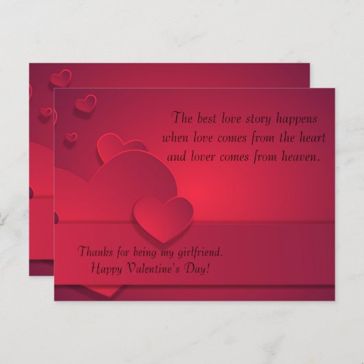 Romantische Valentinkarte Postkarte (Vorne/Hinten)