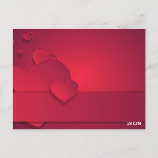 Romantische Valentinkarte Postkarte (Rückseite)