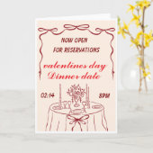 Romantische Valentins-Essen-Einladung   Karte (Gelbe Blume)