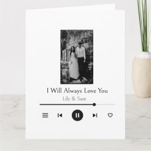 romantische Valentins-Paar-Liebes-Musik-Player-Kar Karte