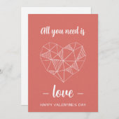 Romantische Valentinskarte Feiertagskarte (Vorne/Hinten)