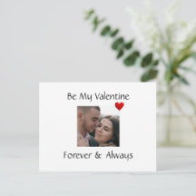 Romantische Valentinskarte mit eigenem Paar-Foto
