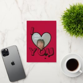Romantische Valentinstag Foto Foil Card