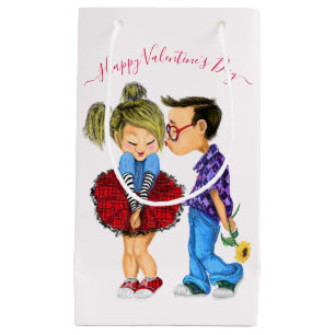 Romantische Valentinstag-Geschenktasche Kleine Geschenktüte