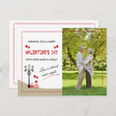 Romantische Valentinstag-Grußkarte Feiertagspostkarte (Vorne/Hinten)