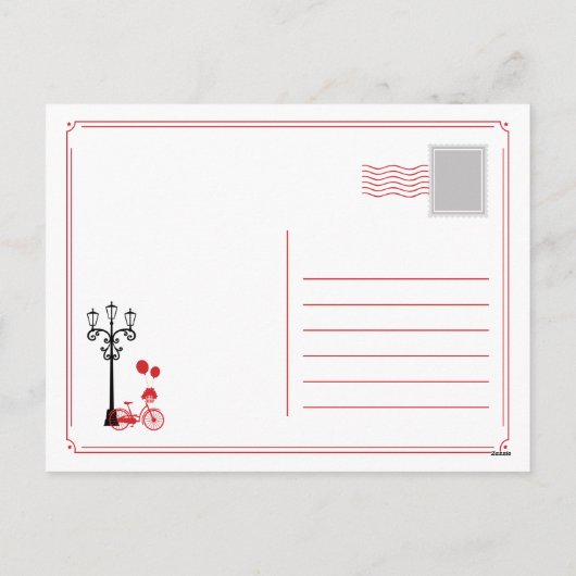 Romantische Valentinstag-Grußkarte Feiertagspostkarte (Rückseite)