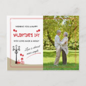 Romantische Valentinstag-Grußkarte Feiertagspostkarte (Vorderseite)