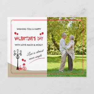 Romantische Valentinstag-Grußkarte Feiertagspostkarte