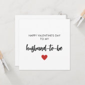 Romantische Valentinstag-Karte für Fiancé Karte (Vorderseite/Rückseite Beispiel)